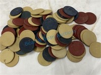 A lot of vintage clay poker chips