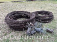 10 ROLLS OF USED BARBED WIRE