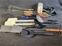 Kitchen Utensils: Tongs, Spatulas, Spoons, Scale