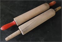 2 Vintage wooden rolling pins