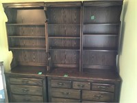 5 pc dresser/shelf unit, w/mirror, can be arranged