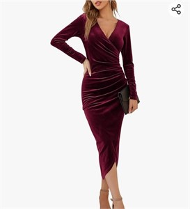 WM M VELVET DRESS WRAP LOOK