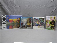 4 Assorted Puzzles; 3 Brand New In Box