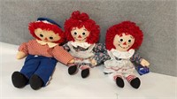 Vintage raggedy Ann & Andy dolls