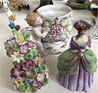 (3) Vtg Porcelain Decorative Items