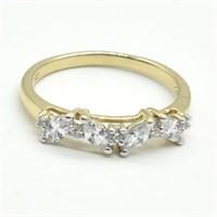 Gold plated Sil CZ(0.85ct) Ring