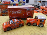 Coca-Cola Tins; Car, Train, Truck