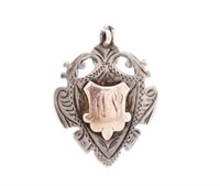 George V sterling silver fob pendant