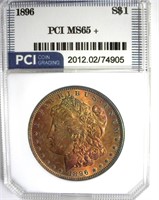 1896 Morgan PCI MS65+ Terrific Color