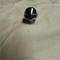 Silver Toned Laughing Skull Ring