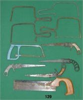 Lot: Four wire-handled coping saws