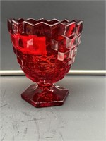 American Fostoria hex footed ruby candies