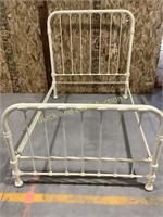 Painted Heavy Duty Cast Iron Full Size Bedframe