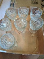 7 Waterford glasses, vintage glassware