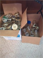 2 boxes canning jars
