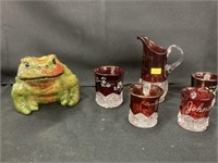 Souvenir Glass and Ceramic Frog