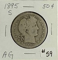 1895-S  Barber Half Dollar  AG