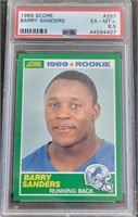 1989 SCORE BARRY SANDERS RC PSA 6.5+