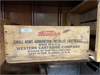 Western small arms ammunition wooden crate