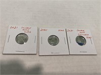 Canada 2021 Dimes from Mint Rolls