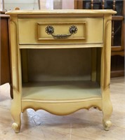 Vintage French 1 drawer nightstand, see photos