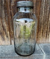 Horlick's Malted Milk Glass Jar with Metal lid.