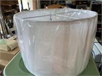 WHITE LAMP SHADE - NEVER USED - 15 X 10 “
