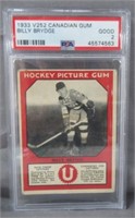 Rare 1933 V252 Canadian Gum Billy Brydge Hockey