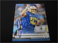 JUSTIN HERBERT SIGNED SPORTS CARD WITH COA