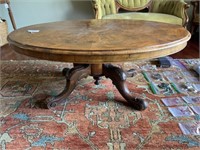 Beautiful Antique Walnut Coffee Table 20"H 46"L