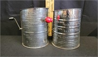 Vtg Bromwell's Three Cup Metal Flour Sifter