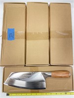 (4 Pcs) Cleaver With Wooden Handle