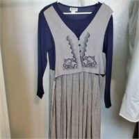 Blue 80's Dress