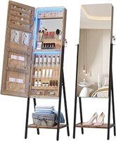 Lvsomt Led Jewelry Mirror Cabinet, Standing Full