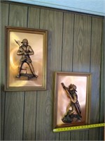 copper firefighter framed pics