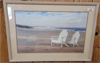 BEACH PRINT WITH CHAIRS