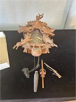Vintage Hunting Carved Cuckoo Clock ASIS