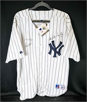 AUTOGRAPHED NEW YORK YANKEES JERSEY (4) PLAYERS