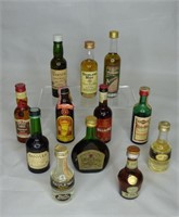 Small Collectible Liquer Bottles- Whisky, Martini