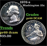 Proof 1976-s Washington Quarter 25c Grades GEM++ P