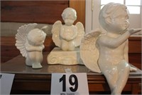 3 Ceramic Cherubs