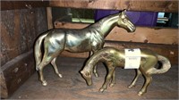 2 Brass Horses