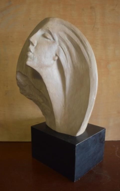Deco Plaster Sculpture of Woman