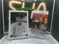 Sid Hudson Autograph JSA COA Boston Red Sox