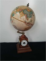 Vintage world globe barometer 18 in