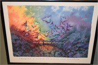 Imagine a World of Peace & Freedom Framed Poster