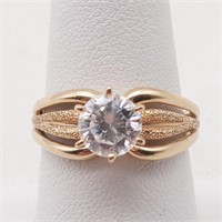 14K Gold Ring w/ Tested CZ