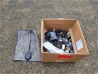 Box of Assorted Electronic Cords & More
