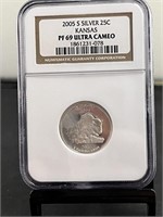 2005S Kansas Quarter NGC PF 69 Ultra Cameo