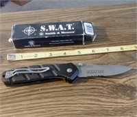 8" LONG SMITH & WESSON BLACK OPS KNIFE NIB